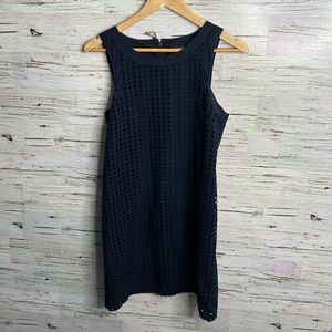 Banana republic blue eyelet dress midi size 6